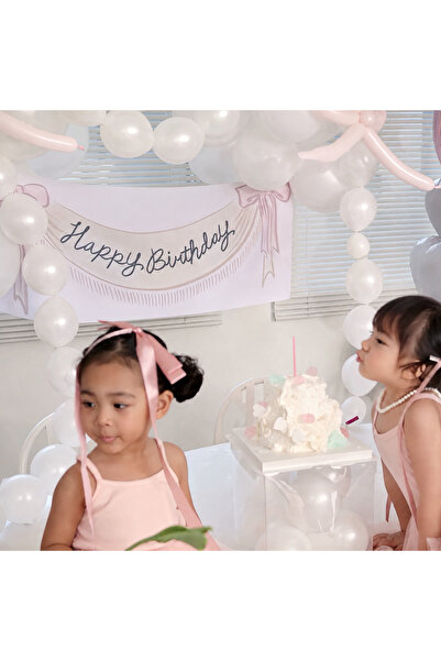 Genel Markalar Happy birthday yazısı banner pembe