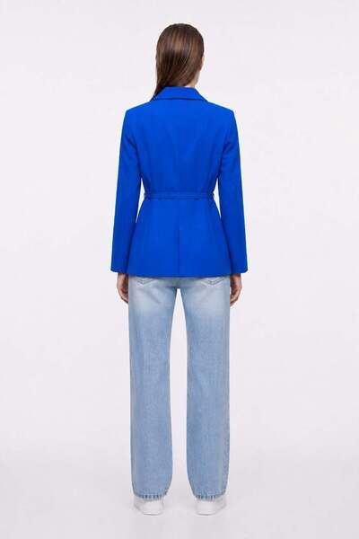 HAKKE Accessory Detailed Woven Blazer Jacket