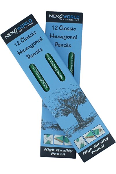 Nexa World 24-Pack Red Wood HB Pencils with Erasers – Durable Graphite Writin...