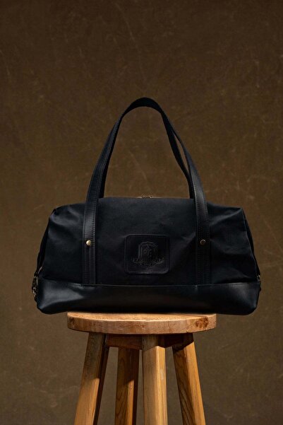 Semender Leather Goods Hakiki Deri ve Kanvas Unisex Seyahat Çantası Valiz El ...