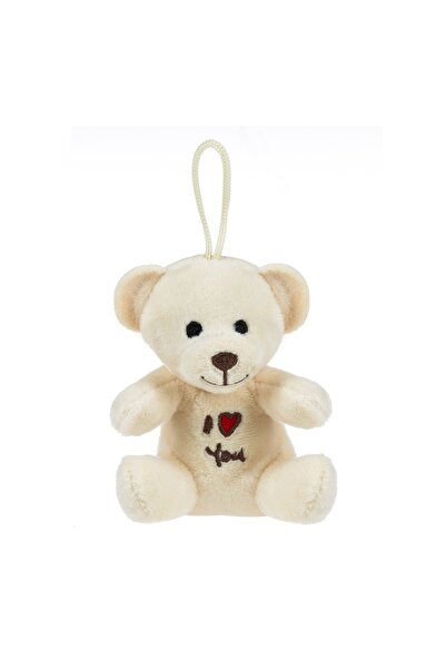 OEM Ursulet de Plus Bej ”I Love You" 11cm, 11 cm – ursuleț, cadou iubire