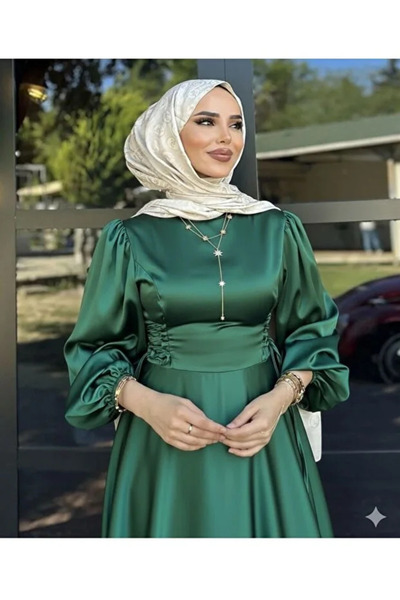 Efour Çapraz Bağlamalı Saten Abiye