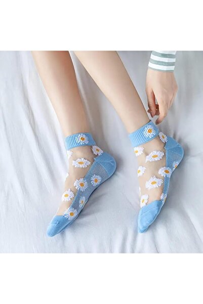 Generic 5 Pairs Women'S Daisy Pattern Breathable Glass Short Socks, (70%, 30%...