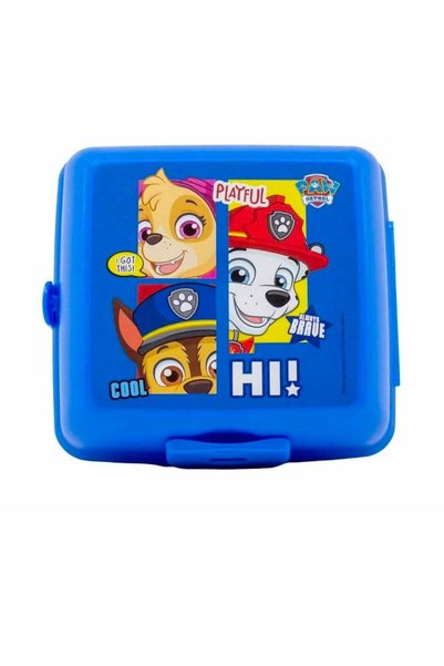 miço kids 4 Bölmeli Çocuk Beslenme Kutusu Kaşıklı Çatallı Beslenme Kabı Mavi