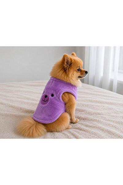 Welsoft Ayıcık Desenli Küçük Irk Köpek Montu – Sevimli Kışlık Köpek Kıyafeti