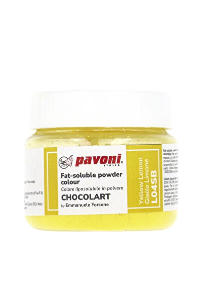 Pavoni Pudră colorant alimentar liposolubil, Chocolart Lemon Yellow de Emmanu...