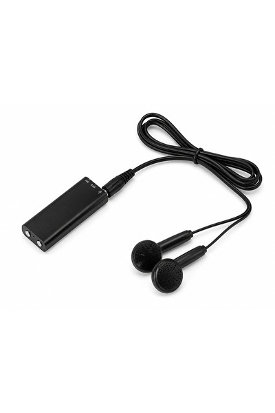 AteşTech 32GB Mini Dijital Ses Kaydedici – Ses Sensör Özellikli – MP3 Çalar – Kulaklık ile Dinleme -22 Saat Kayıt
