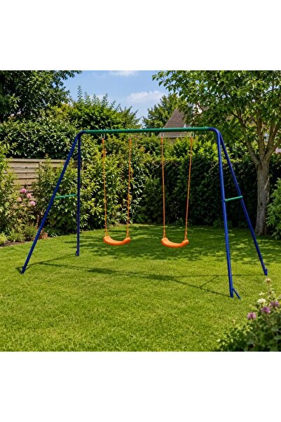 Solplant Complex de joaca, 2 leagane, multicolor, 3-8 ani, 269x160x180 cm