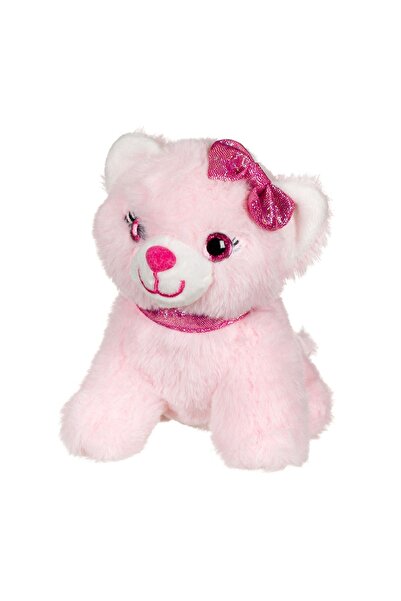 OEM Pisica de Plus Roz Glitter Funda 14cm, 14 cm – pisică