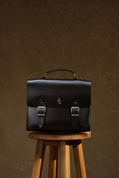Semender Leather Goods Hakiki Deri Unisex Postacı ve Omuz Çantası El Yapımı S...