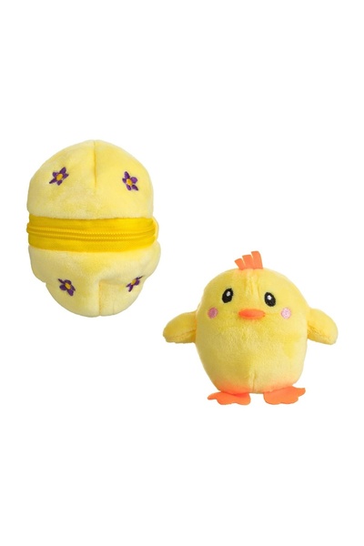 OEM Puisor de Plus in Ou Galben 12cm, 12 cm – puișor, decor pluș