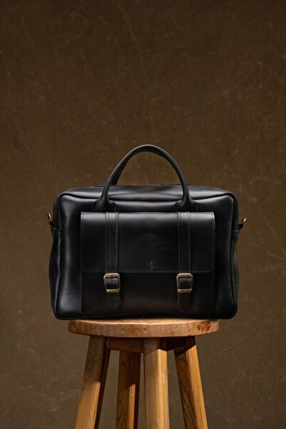 Semender Leather Goods Hakiki Deri Unisex Evrak ve Laptop Çantası El Yapımı D...