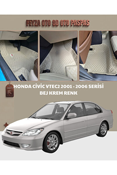 FEYZA OTO HONDA CİVİC VTEC2 SERİSİ 2001 - 2006 ARASI 8D PREMİUM KAYMAZ TABAN ...