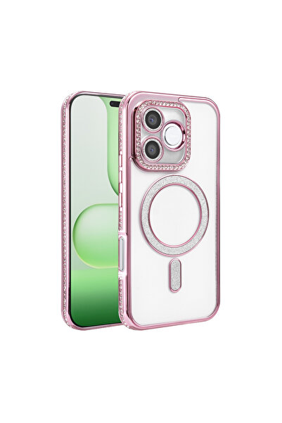 Nezih Case Huawei Honor 600 Lite Uyumlu Taşlı Magsafe Şarj Özellikli Kamera K...