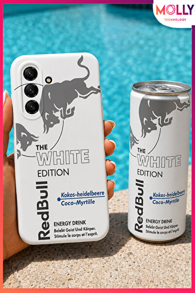 Molly SAMSUNG GALAXY A35 İçin Vişne Redbull The Peach Edition Desenli İçi Kad...