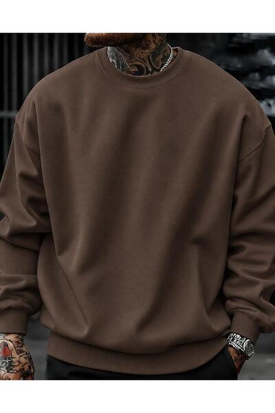 belissia Unisex Erkek/Kadın Renkli Pamuklu Oversize Sweatshirt