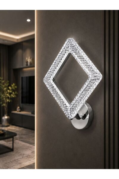 Lumia Lighting Yakamoz Model Tekli Beyaz 3 Renk Modu Kristal Taşlı Salon Mutf...