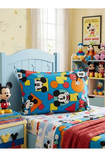 Zorluteks Mickey Mouse Pamuk Yastık Kılıfı
