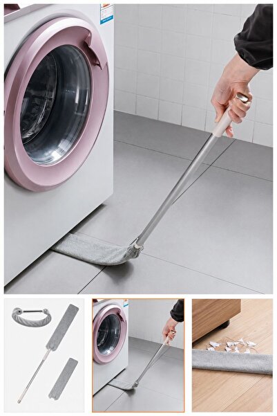ERYHOME 1 Adet Yedekli Mikrofiber Başlıklı Girintili Yüzey Dip Köşe Temizleme...