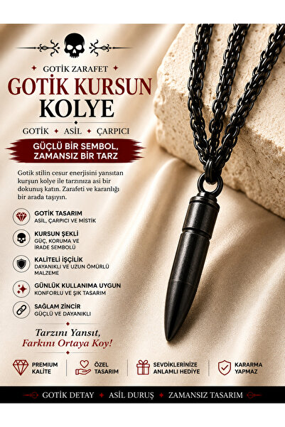 FG KONNİCHİWA 🖤   Gothic Bullet Necklace Reflect the Style of the Power, Bri...