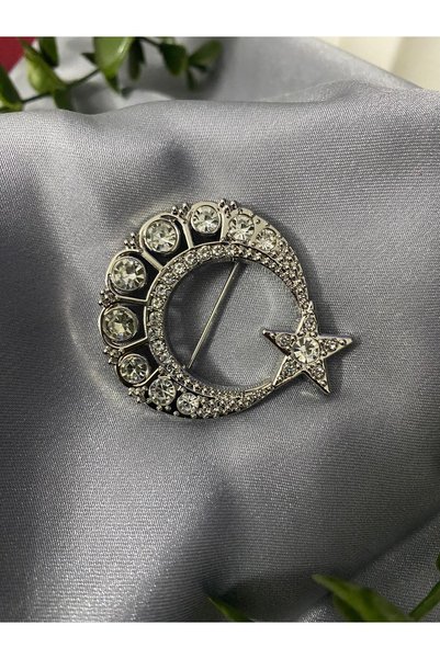 minelesarp Özel Üretim Atatürk Ay Yıldız Türk Bayrağı Simgeli taşlı Yaka Broşu – Özel Kutuda Gönderilir. Ürün çeliktir , kararma yapmaz