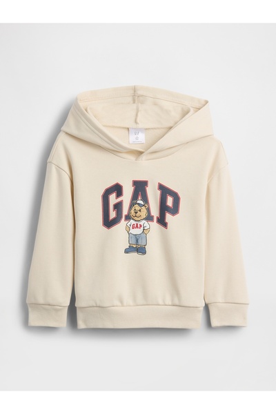 GAP Erkek Bebek Bej Relaxed Brannan Bear Fransız Havlu Kumaş Sweatshirt