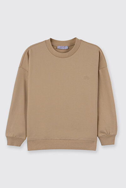 Panço Boy's Beige Sweatshirt
