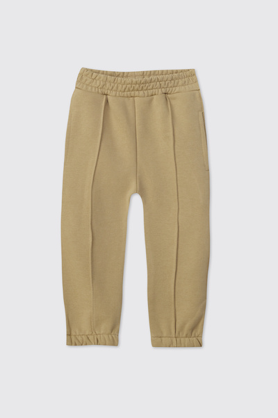 Panço Baby Girl Beige Sweatpants with Elastic Waist