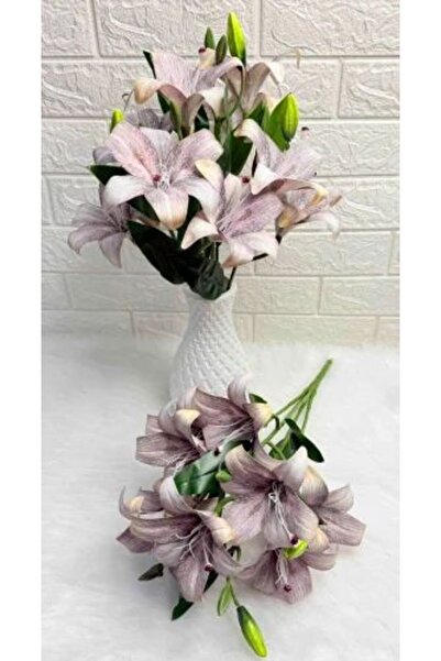 Toybox Artificial Lily Flowers Bouquet for Home Dining Table Wedding Decorati...