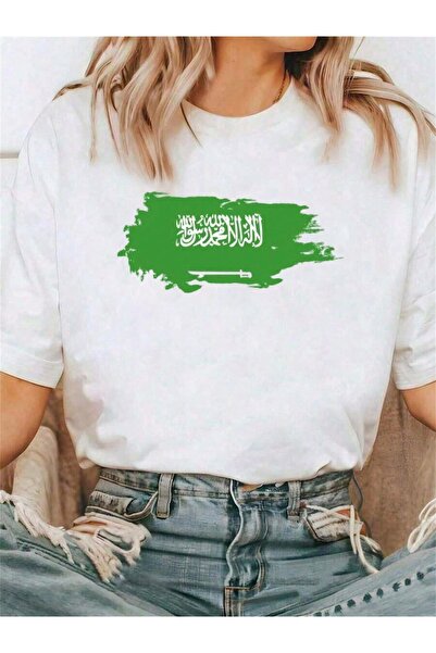 MUZİ قميص للرجال والنساء بمناسبة اليوم الوطني السعودي، مصنوع من القطن 100%، م...