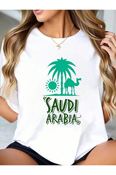 MUZİ قميص للرجال والنساء بمناسبة اليوم الوطني السعودي، مصنوع من القطن 100%، م...
