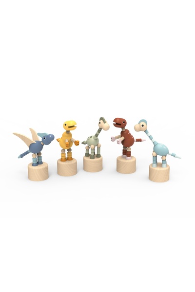Speedy Monkey Jucărie din lemn Dinozaur dansator