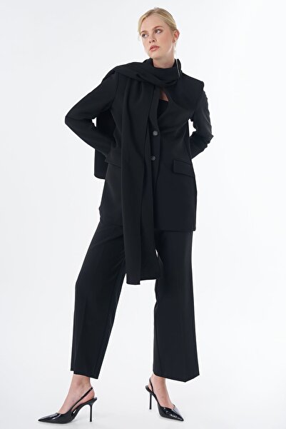 Kayra Shawl collar blazer jacket black