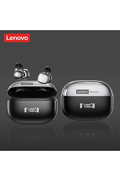 LENOVO RS119 Black Open Ear Wireless Earbuds Bluetooth 6.0 Comfort Clip On Ga...