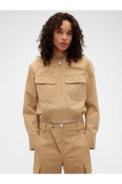 GAP Kadın Bej × Victoria Beckham Bomber Ceket