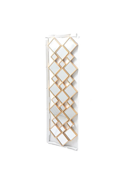 Generic Oglindă decorativă de perete, Panou geometric cu romburi împletite, R...