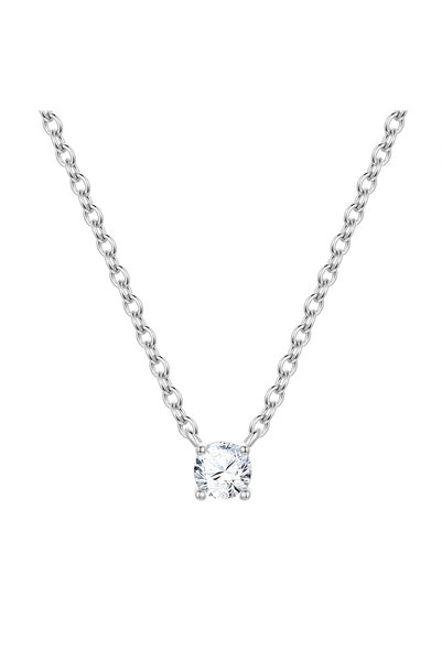 Lulu & Jane Modeschmuckhalskette Kette mit Anhänger Zirkonia weiß