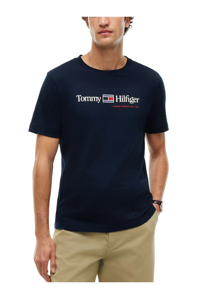 Tommy Hilfiger Ανδρικό T-shirt Navy Μπλε MW0MW44875-DW5