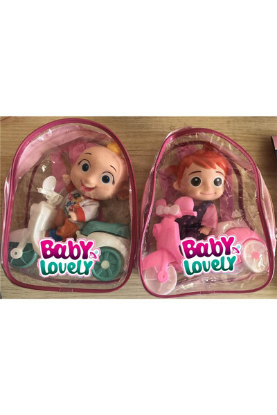 NO BRAND Păpușă cu trotinetă în rucsac