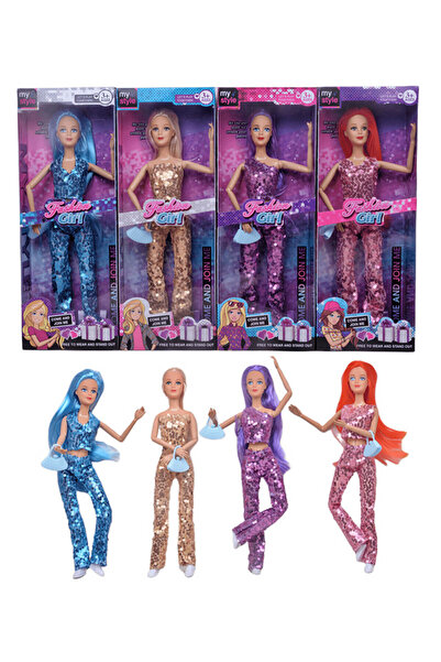 NO BRAND Păpușă în costum disco cu sclipici