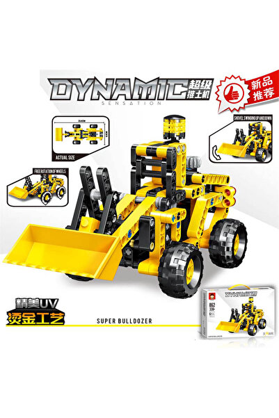 NO BRAND Set de construcție buldozer Dynamic, 330 de piese