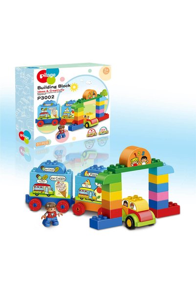 NO BRAND Set de construcție Pilage 57 de piese, în cutie