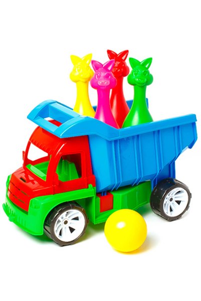 Bamsic Camion basculant cu popice iepurași, 3 culori, 40 cm