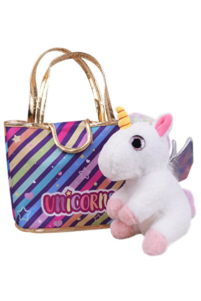 NO BRAND Unicorn de pluș în geantă