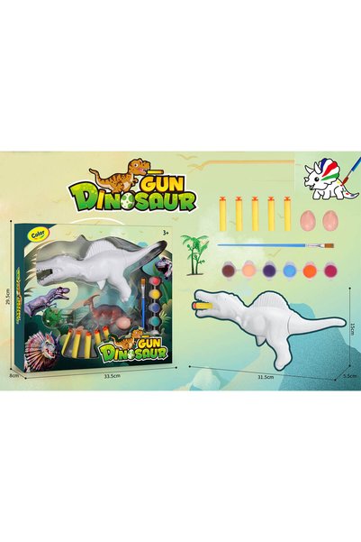 NO BRAND Pistol Dinozaur de colorat cu săgeți moi