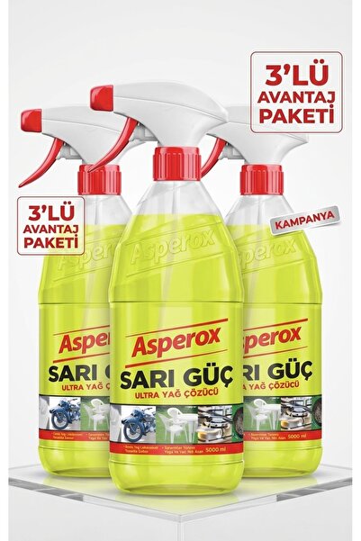 ASPEROX Sarı Güç Çok Amaçlı Ultra Temizleyici 3 x 1 L