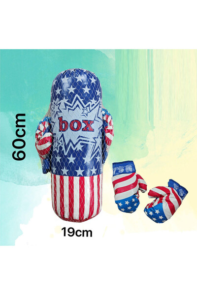 NO BRAND Sac de box pentru copii cu mănuși USA, 60 cm