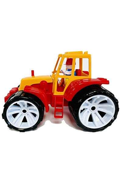 Bamsic Tractor de jucărie cu figurină, 3 culori, 27 cm