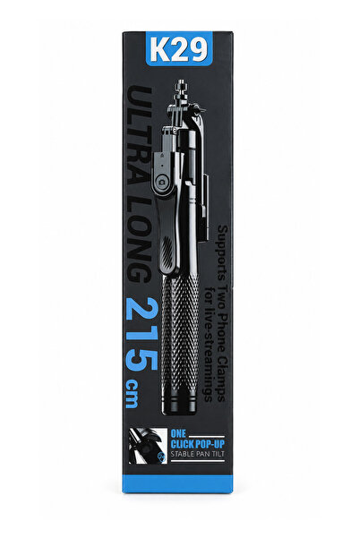Blic K29 Ultra Long 215 cm Uzaktan Kumandalı Bluetooth Selfie Çubuğu Ve Çift ...