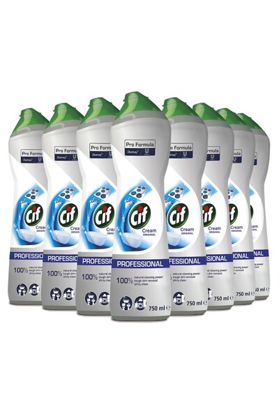 Cif Professional Cream Package– Non-Abrasive Cleansing Cream 8x0.75 L